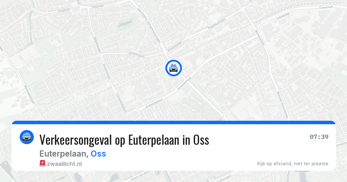Verkeersongeval op Euterpelaan in Oss — 11 jun 2026