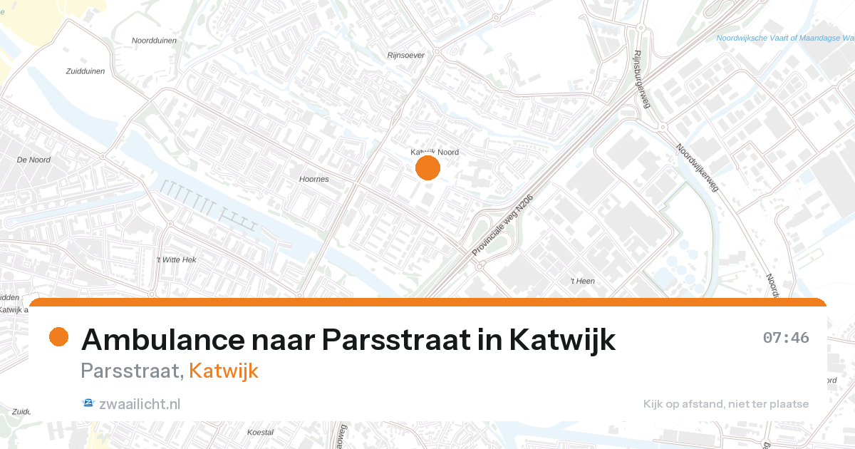 Ambulance naar Parsstraat in Katwijk — 25 jun 2026