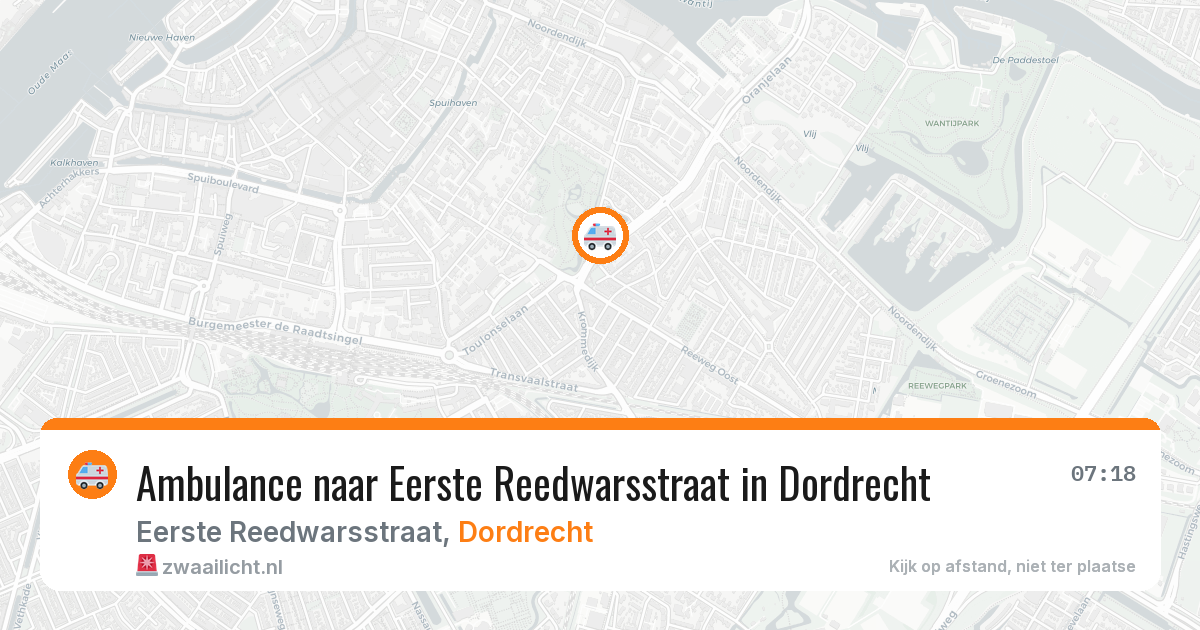 Ambulance naar Eerste Reedwarsstraat in Dordrecht — 21 jun 2026