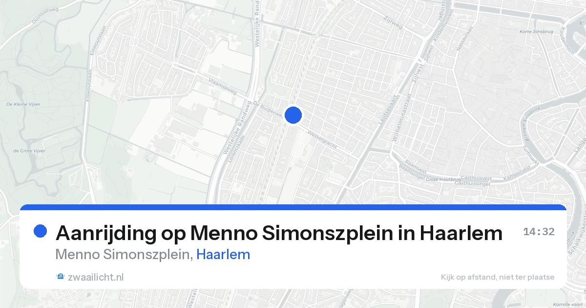 Aanrijding op Menno Simonszplein in Haarlem — 15 aug 2026