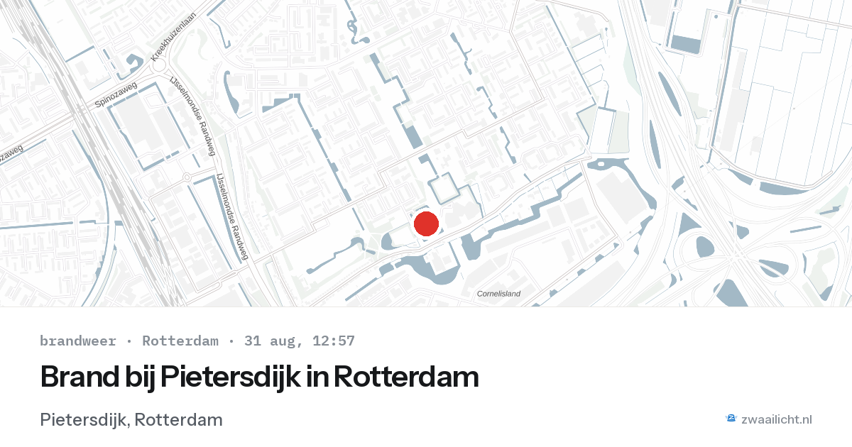 Brand bij Pietersdijk in Rotterdam — 31 aug 2026