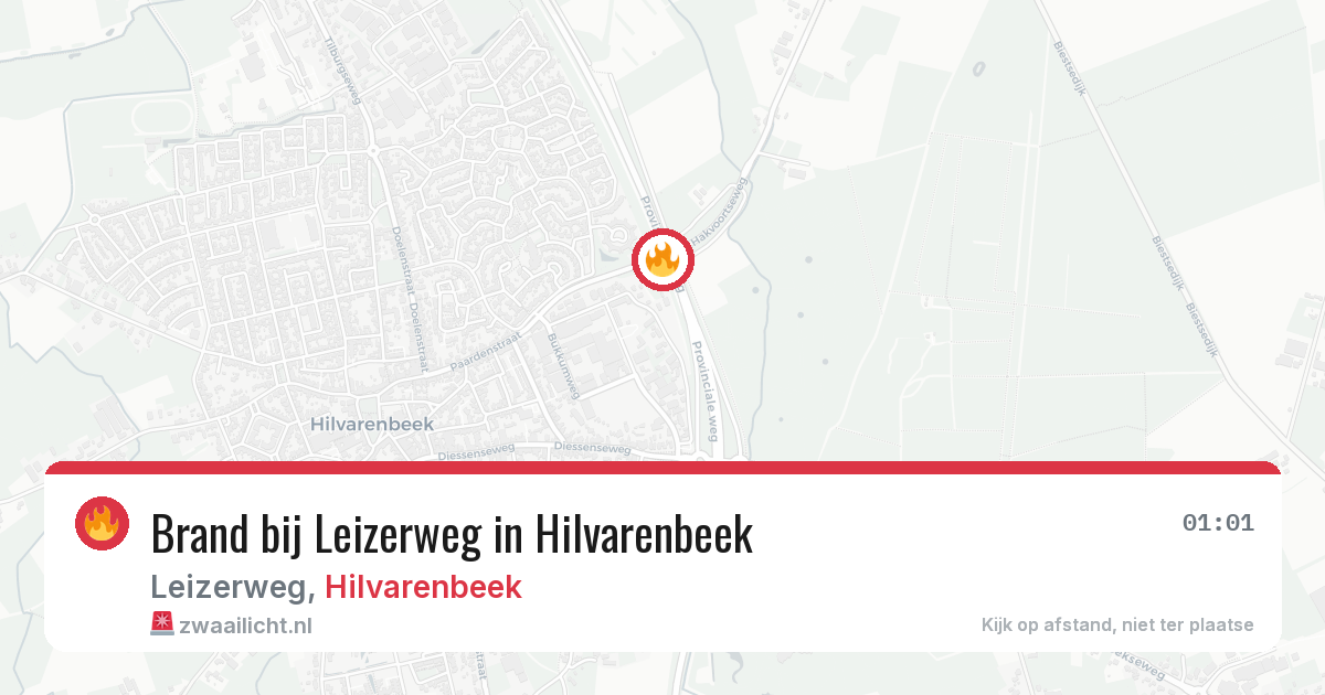 Brand bij Leizerweg in Hilvarenbeek — 11 jul 2026