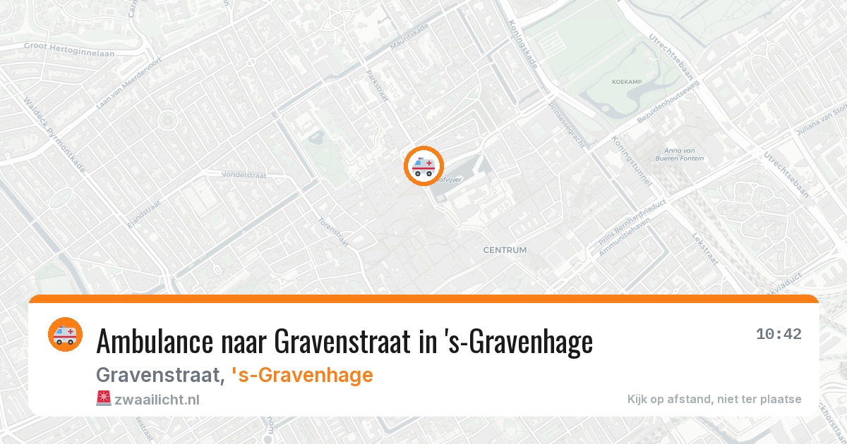 Ambulance naar Gravenstraat in 's-Gravenhage — 12 aug 2026