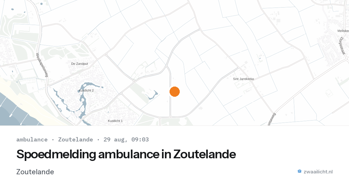 Spoedmelding ambulance in Zoutelande — 29 aug 2026