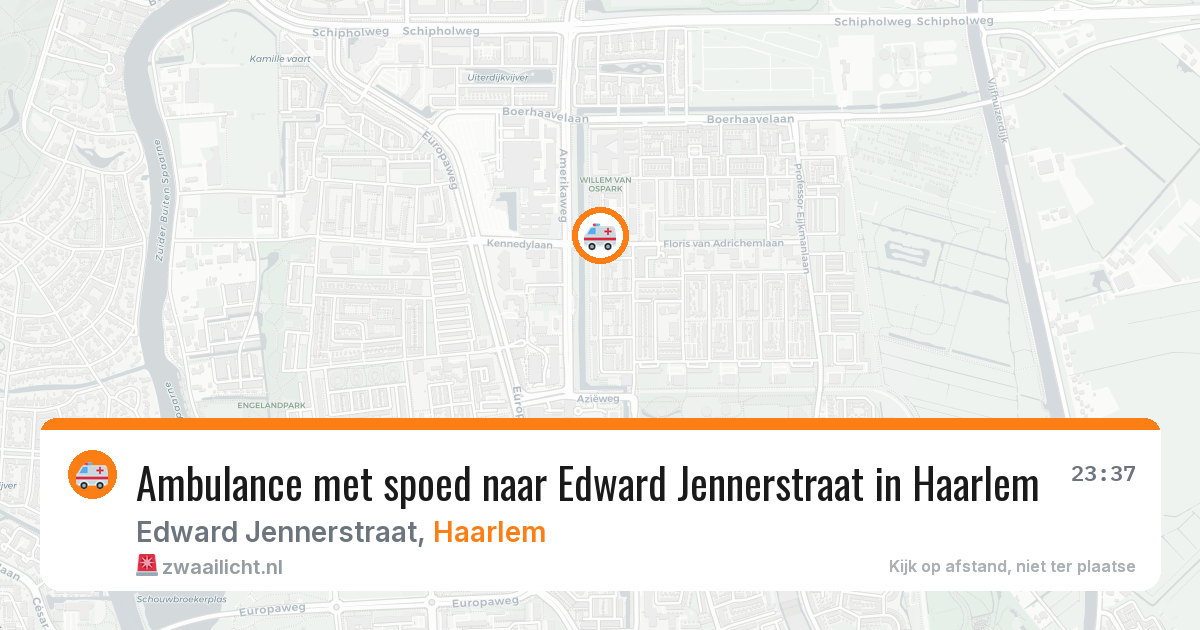 Ambulance met spoed naar Edward Jennerstraat in Haarlem — 5 jun 2026