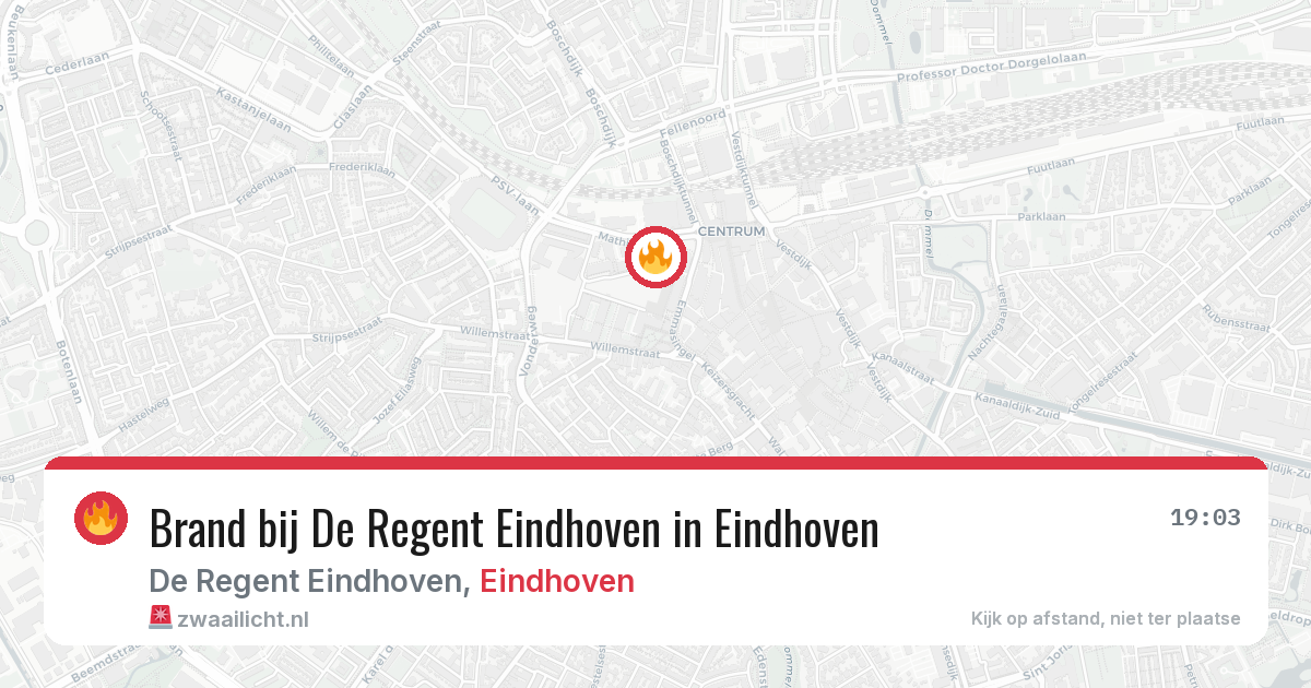 Brand bij De Regent Eindhoven in Eindhoven — 15 jun 2026