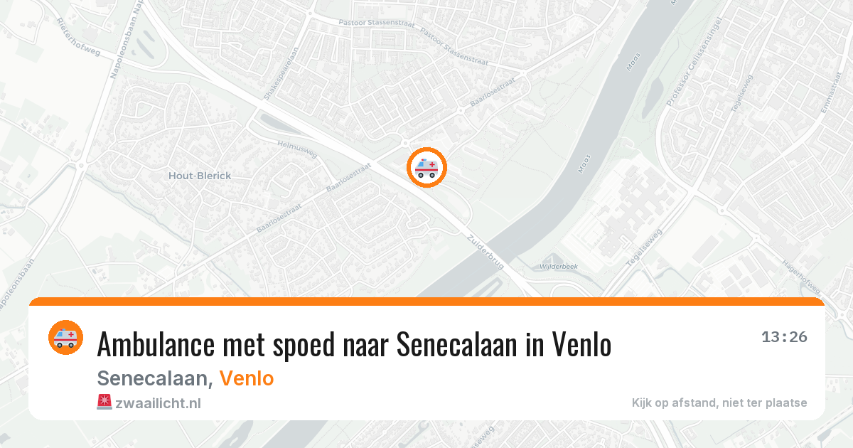 Ambulance met spoed naar Senecalaan in Venlo — 25 jun 2026