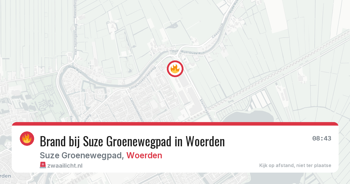Brand bij Suze Groenewegpad in Woerden — 19 jun 2026