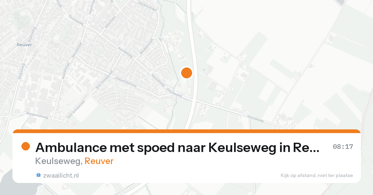 Ambulance met spoed naar Keulseweg in Reuver — 21 aug 2026
