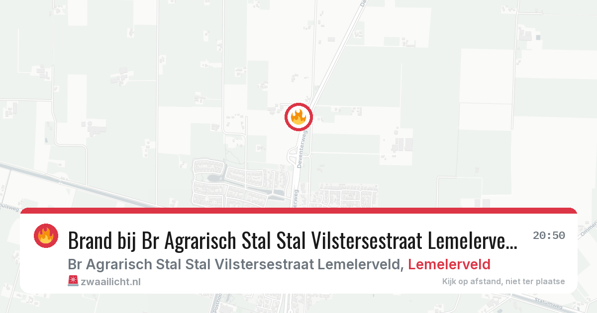 Brand bij Br Agrarisch Stal Stal Vilstersestraat Lemelerveld in Lemelerveld — 21 jun 2026
