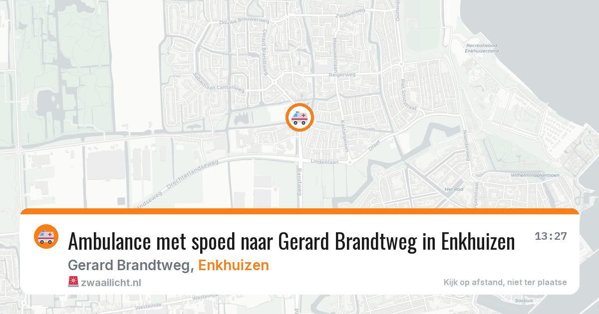 Ambulance met spoed naar Gerard Brandtweg in Enkhuizen — 30 jan 2026