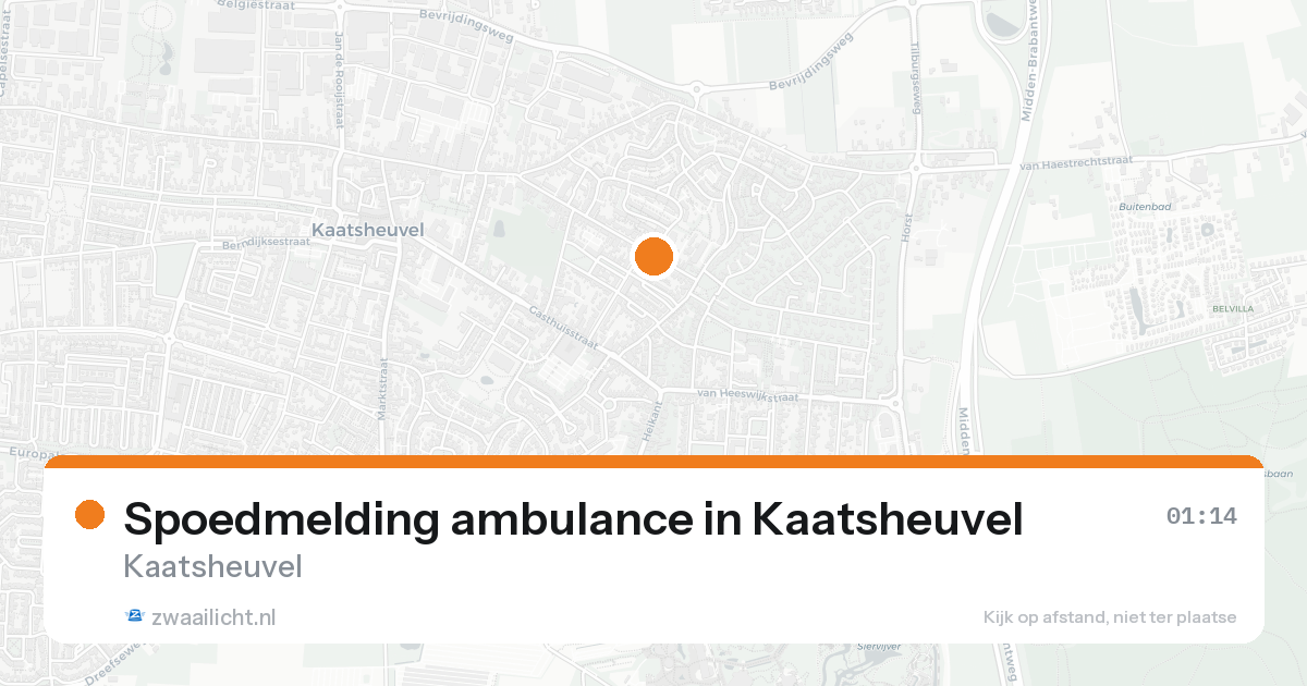 Spoedmelding ambulance in Kaatsheuvel — 18 aug 2026