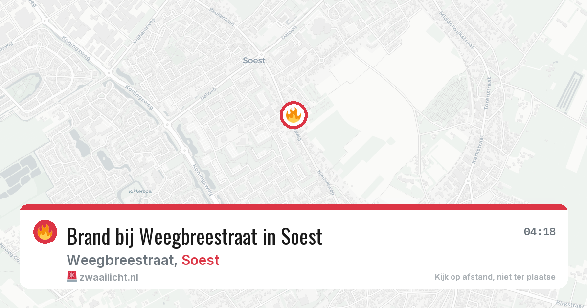 Brand bij Weegbreestraat in Soest — 1 jun 2026