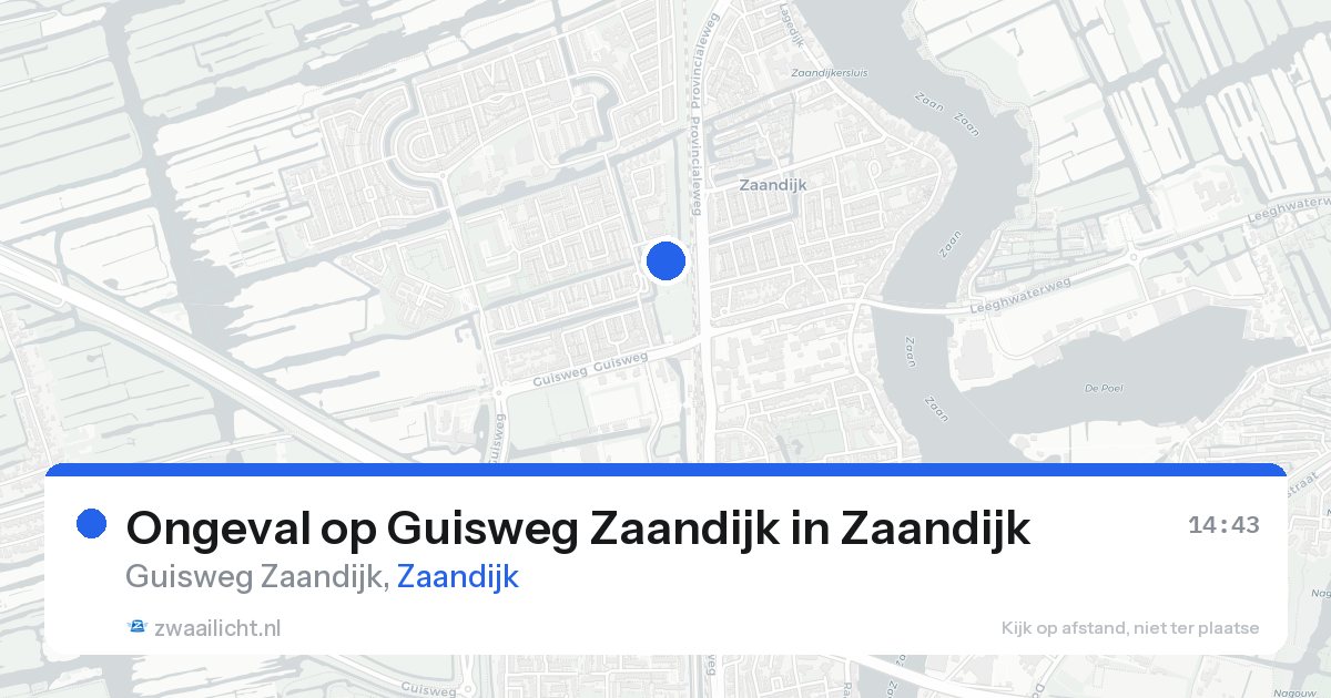 Ongeval op Guisweg Zaandijk in Zaandijk — 24 aug 2026