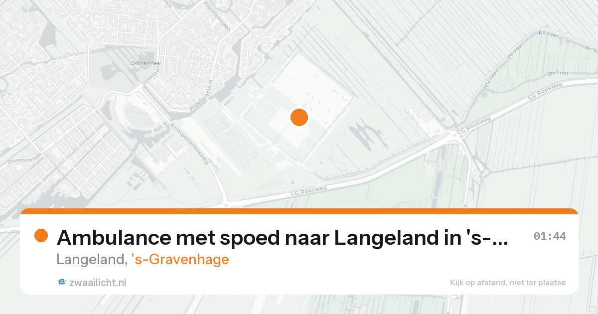 Ambulance met spoed naar Langeland in 's-Gravenhage — 23 mrt 2026