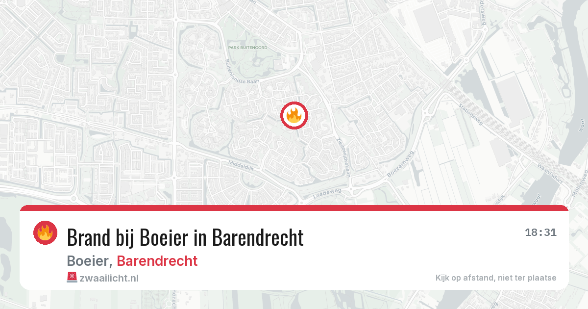 Brand bij Boeier in Barendrecht — 25 jun 2026