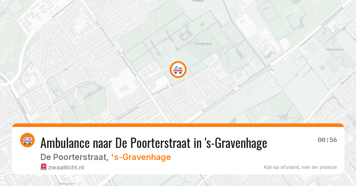 Ambulance naar De Poorterstraat in 's-Gravenhage — 28 apr 2026