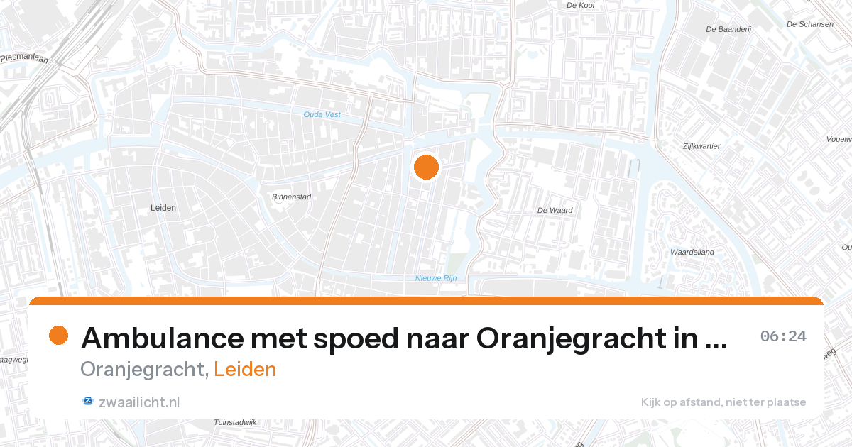Ambulance met spoed naar Oranjegracht in Leiden — 7 mei 2026