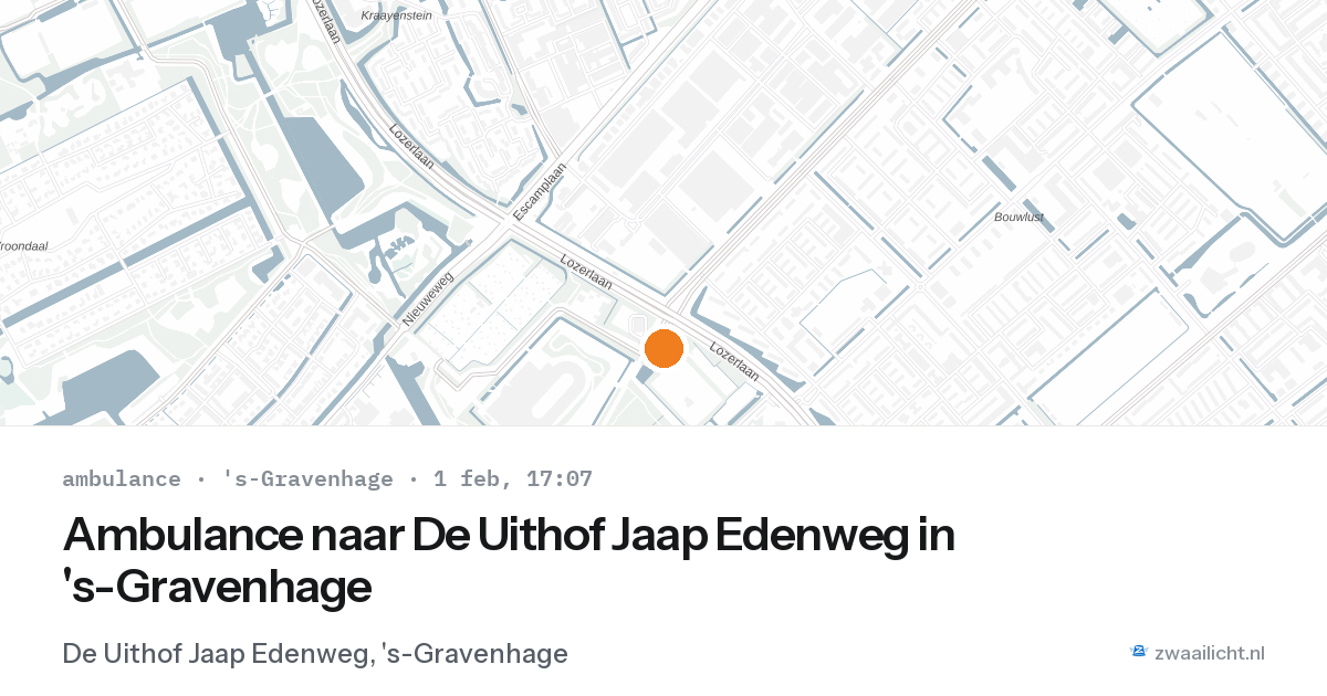 Ambulance naar De Uithof Jaap Edenweg in 's-Gravenhage — 1 feb 2026