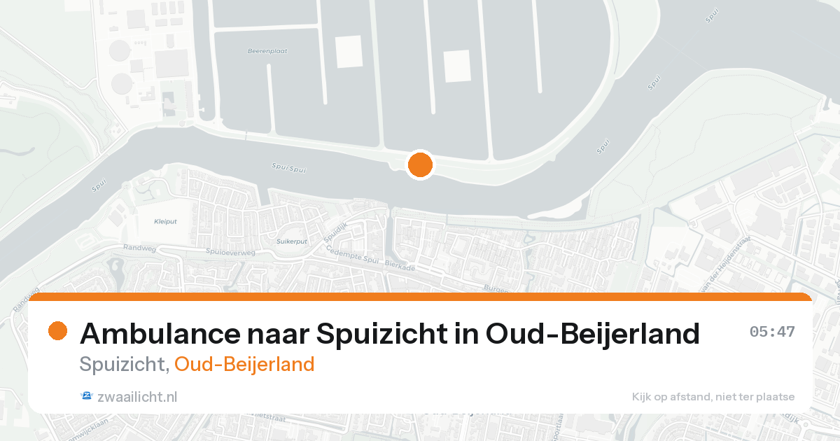 Ambulance naar Spuizicht in Oud-Beijerland — 31 jan 2026