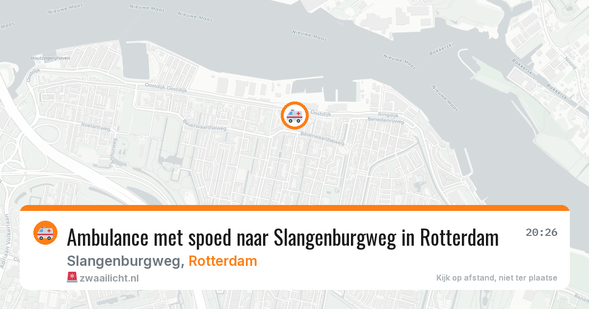 Ambulance met spoed naar Slangenburgweg in Rotterdam — 23 mei 2026