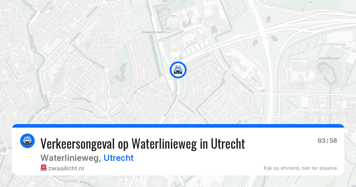 Verkeersongeval op Waterlinieweg in Utrecht — 20 apr 2026