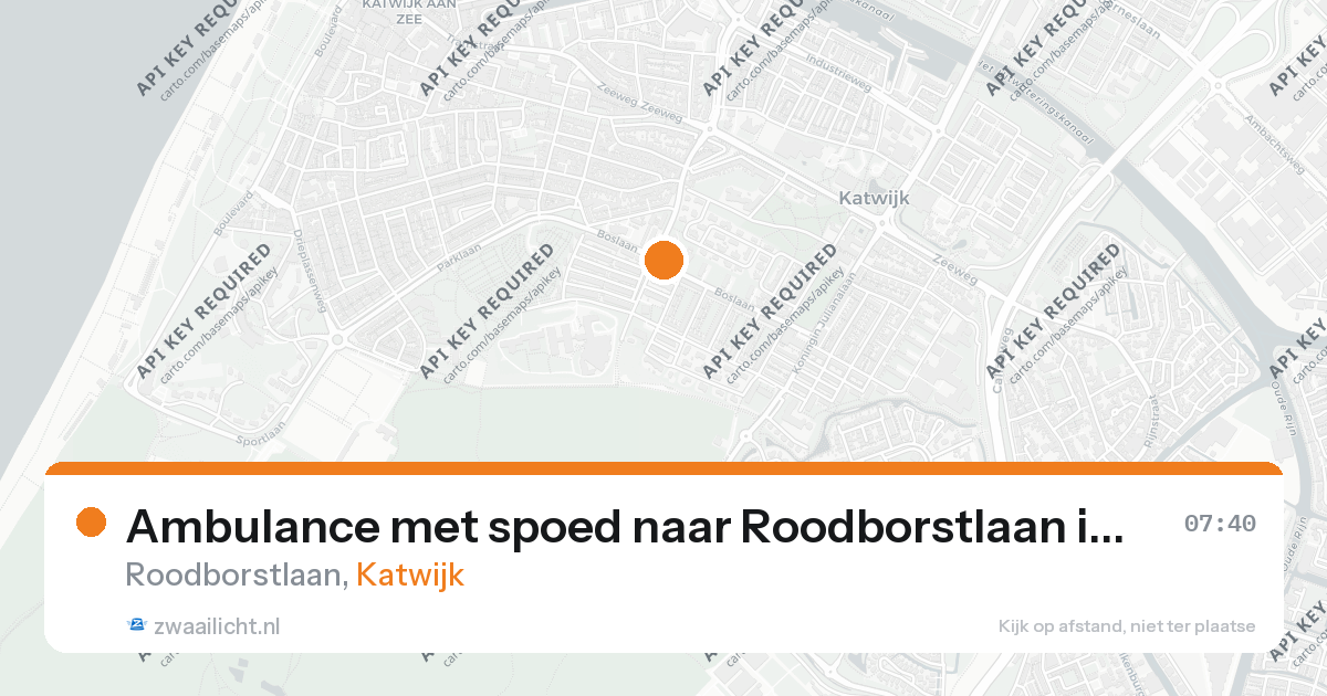 Ambulance met spoed naar Roodborstlaan in Katwijk — 17 jul 2026