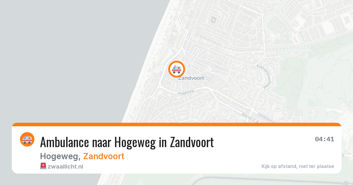 Ambulance naar Hogeweg in Zandvoort — 2 aug 2026