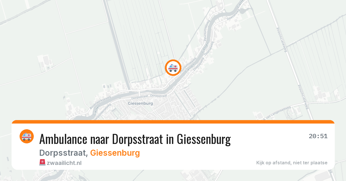 Ambulance naar Dorpsstraat in Giessenburg — 28 mrt 2026