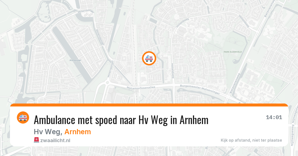 Ambulance met spoed naar Hv Weg in Arnhem — 26 apr 2026