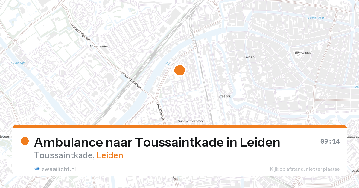 Ambulance naar Toussaintkade in Leiden — 28 aug 2026