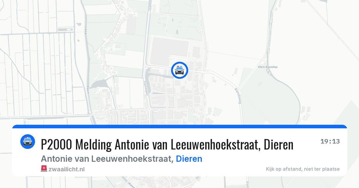 P2000 Melding Antonie van Leeuwenhoekstraat, Dieren — 26 jun 2026