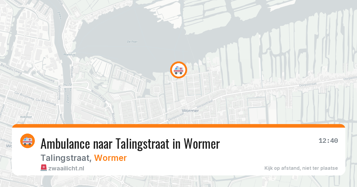 Ambulance naar Talingstraat in Wormer — 4 aug 2026