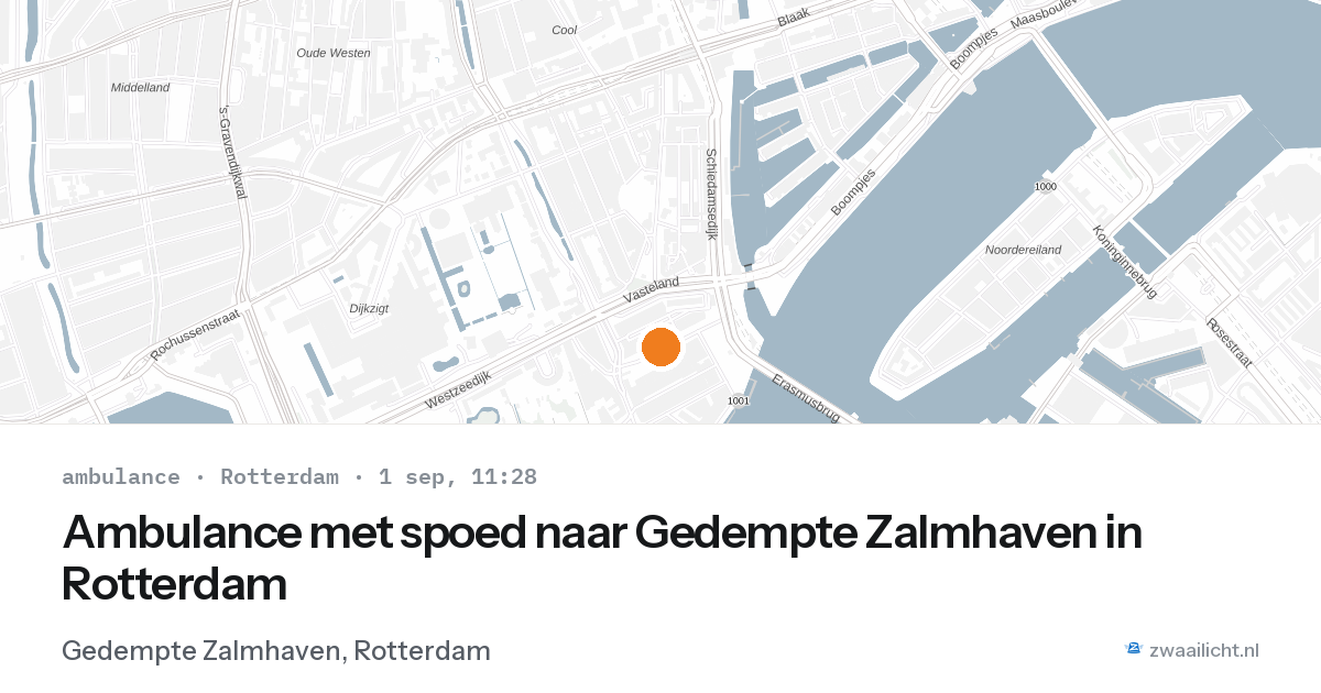 Ambulance met spoed naar Gedempte Zalmhaven in Rotterdam — 1 sep 2026