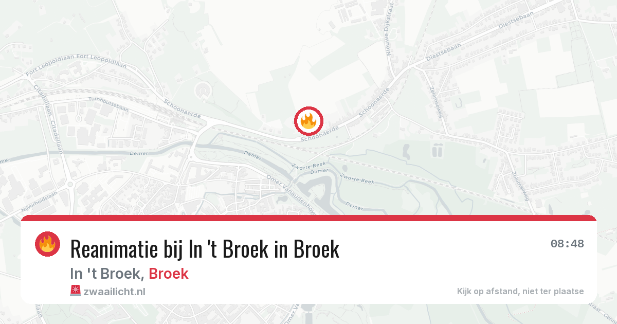 Reanimatie bij In 't Broek in Broek — 16 mrt 2026