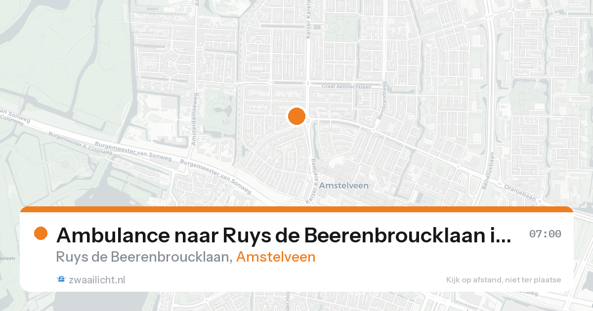 Ambulance naar Ruys de Beerenbroucklaan in Amstelveen — 29 mei 2026