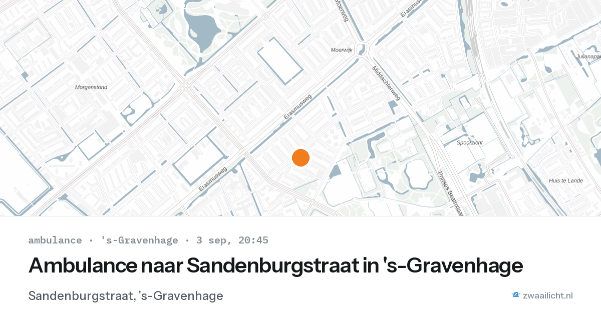 Ambulance naar Sandenburgstraat in 's-Gravenhage — 3 sep 2026
