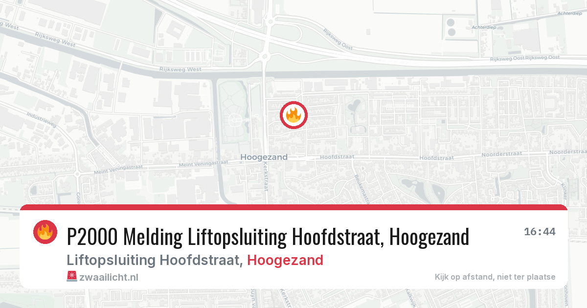 P2000 Melding Liftopsluiting Hoofdstraat, Hoogezand — 8 feb 2026