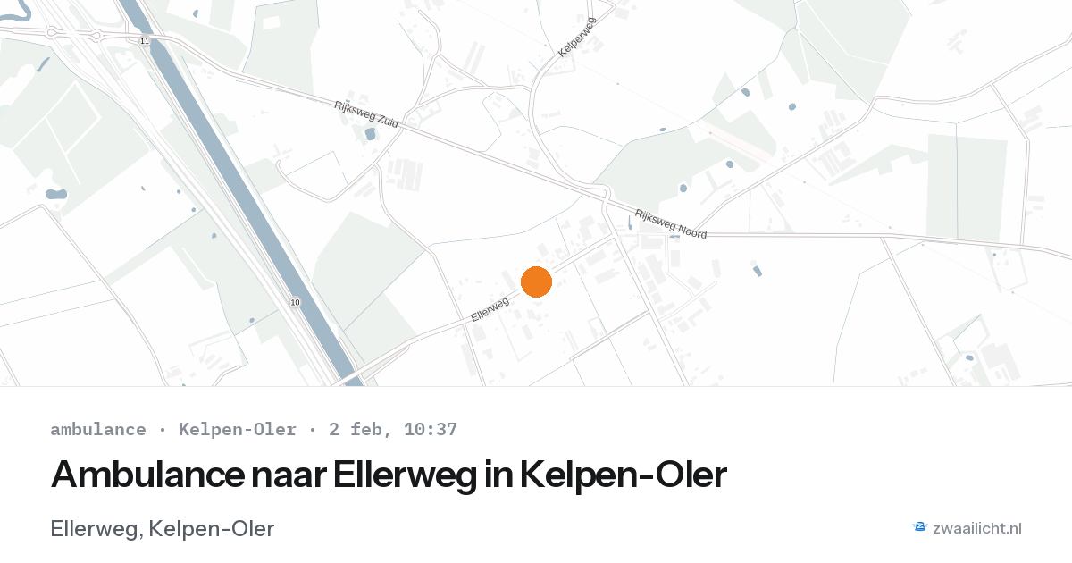 Ambulance naar Ellerweg in Kelpen-Oler — 2 feb 2026