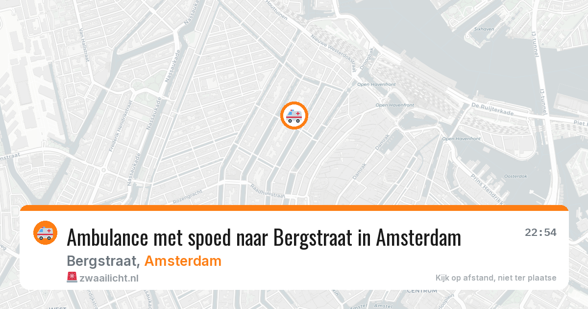 Ambulance met spoed naar Bergstraat in Amsterdam — 27 apr 2026