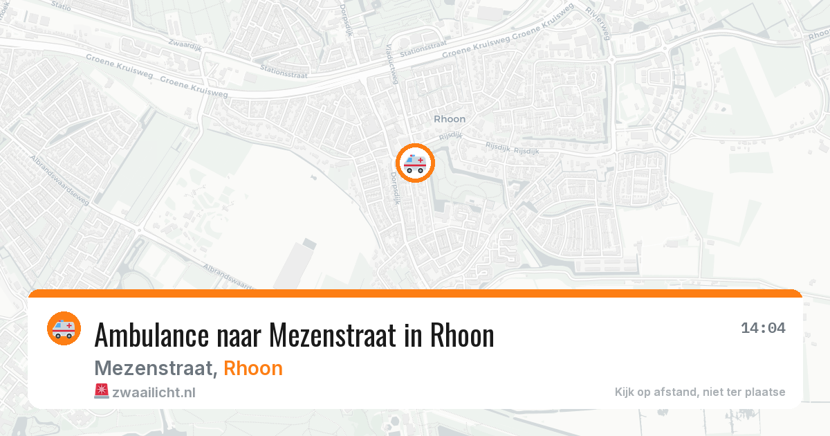 Ambulance naar Mezenstraat in Rhoon — 4 aug 2026