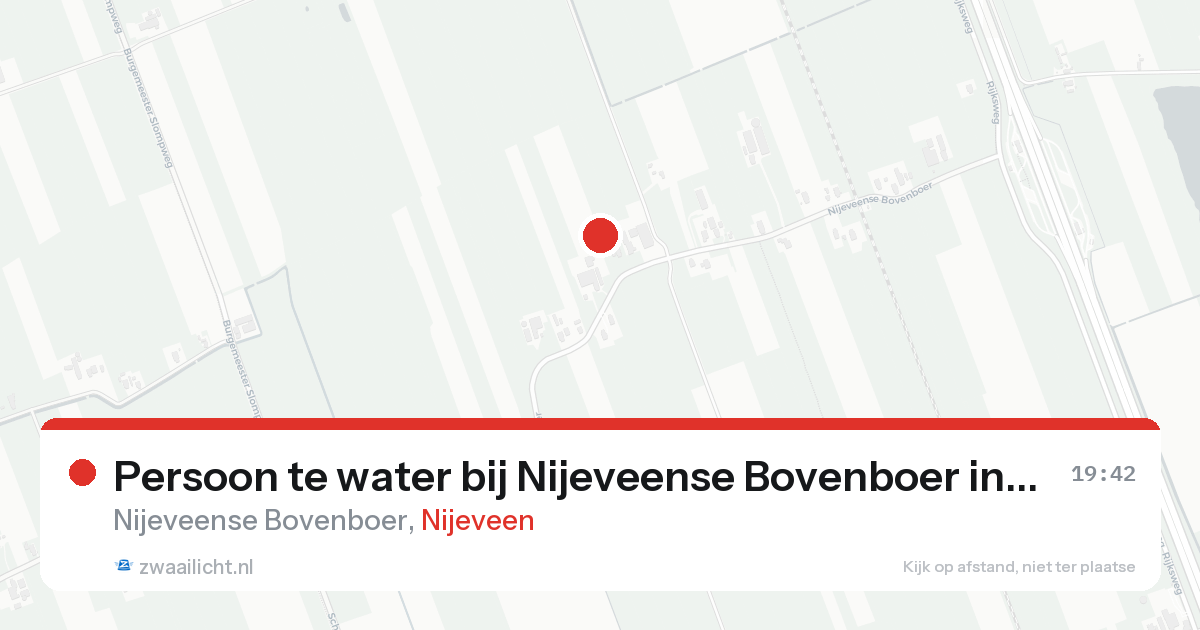 Persoon te water bij Nijeveense Bovenboer in Nijeveen — 14 aug 2026