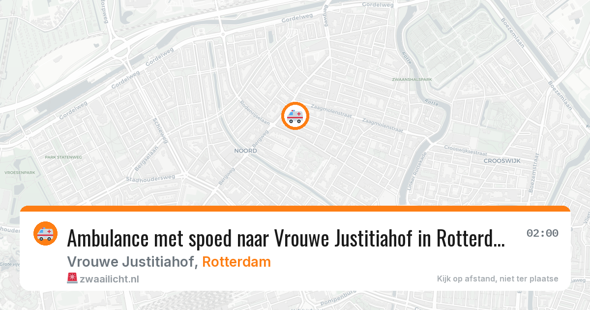 Ambulance met spoed naar Vrouwe Justitiahof in Rotterdam — 4 apr 2026