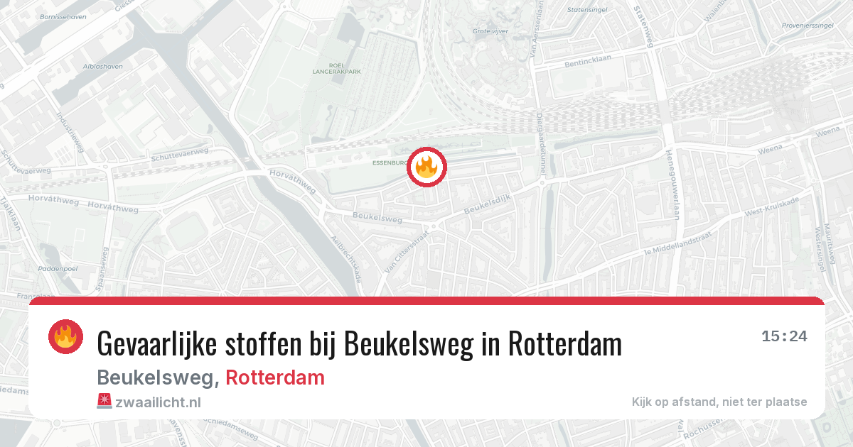 Gevaarlijke stoffen bij Beukelsweg in Rotterdam — 14 jul 2026