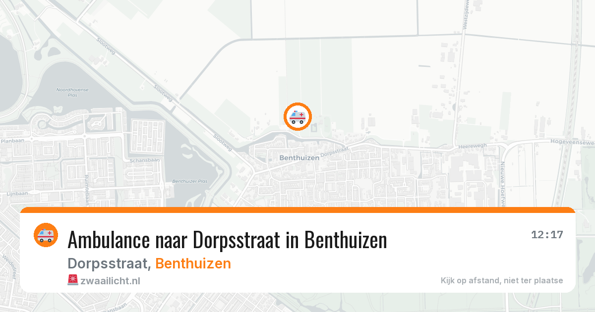 Ambulance naar Dorpsstraat in Benthuizen — 7 aug 2026