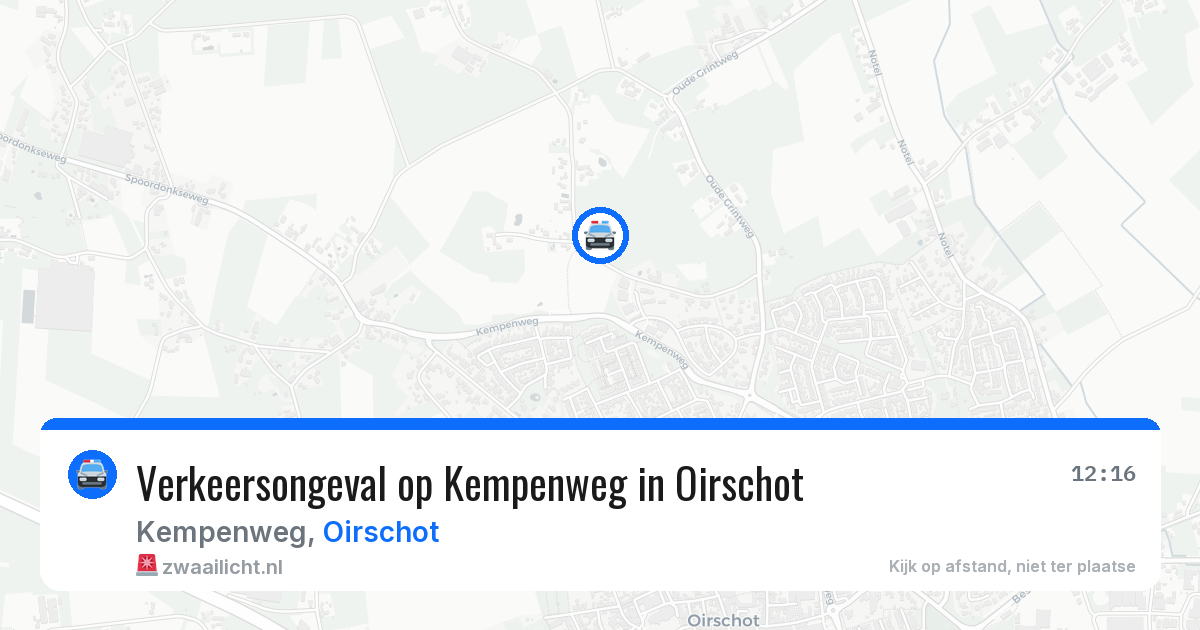 Verkeersongeval op Kempenweg in Oirschot — 19 apr 2026