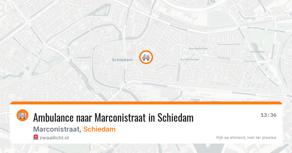 Ambulance naar Marconistraat in Schiedam — 13 jun 2026