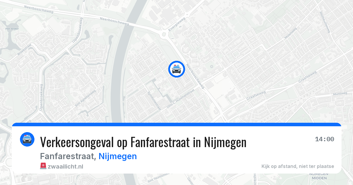 Verkeersongeval op Fanfarestraat in Nijmegen — 30 mei 2026