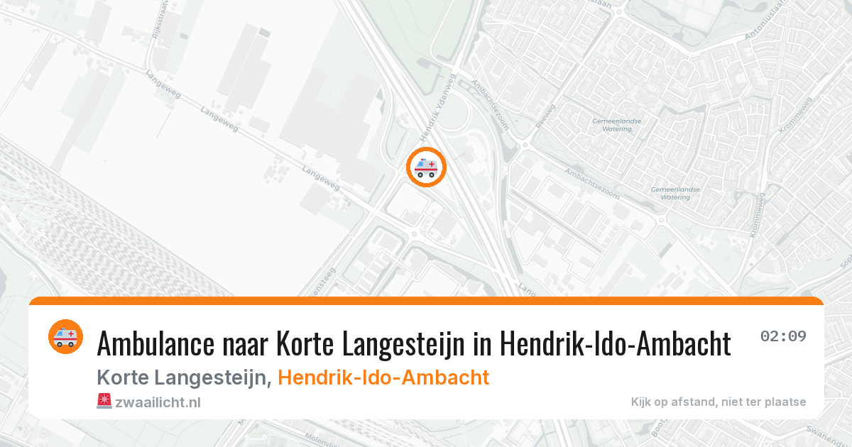 Ambulance naar Korte Langesteijn in Hendrik-Ido-Ambacht — 24 mei 2026