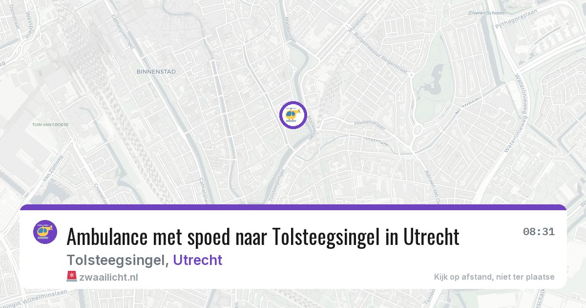 Ambulance met spoed naar Tolsteegsingel in Utrecht — 26 jun 2026